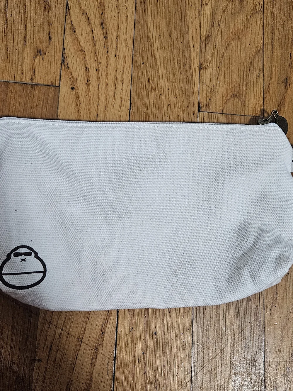 Good Vibes Only White Canvas Zip Pouch